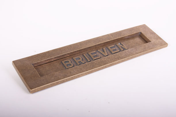 gebrek briefpapier Alice Brievenbus geveerd brons antiek BRIEVEN gemaakt van messing